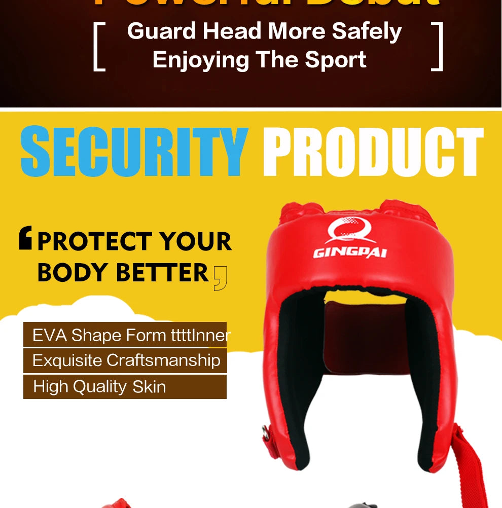Casque de protection Black Blue Red adult male Female fighting muay thai kick boxing training Protector Guard