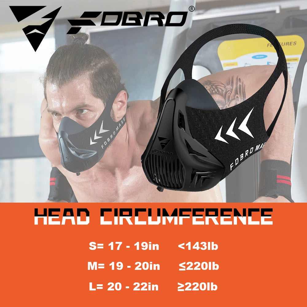 FDBRO Sport MASK Training Running Mask Pro Fitness Gym Workout Altitude Training Conditioning Sports Mask