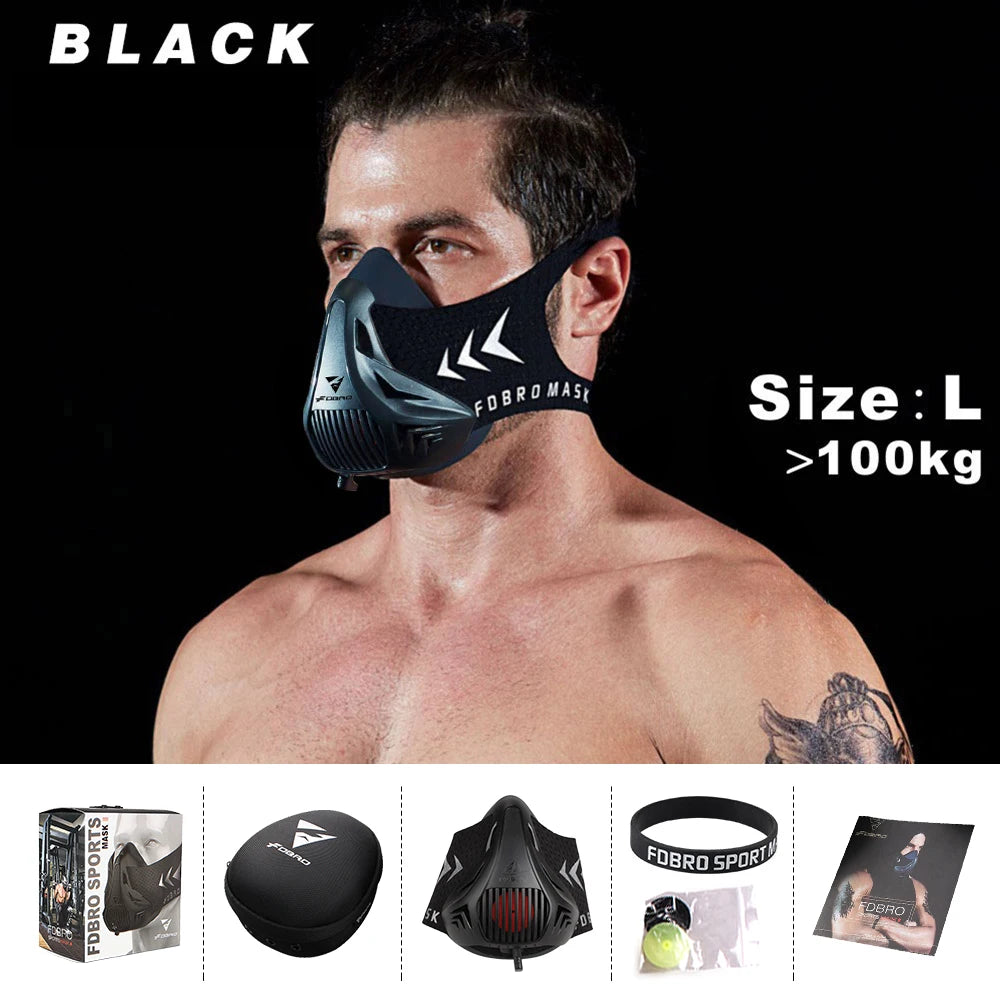 FDBRO Sport MASK Training Running Mask Pro Fitness Gym Workout Altitude Training Conditioning Sports Mask