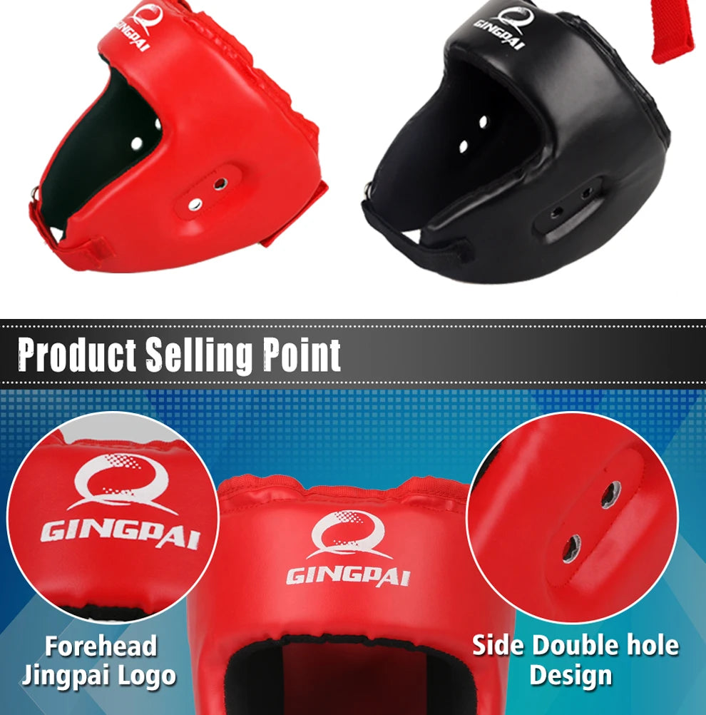 Casque de protection Black Blue Red adult male Female fighting muay thai kick boxing training Protector Guard