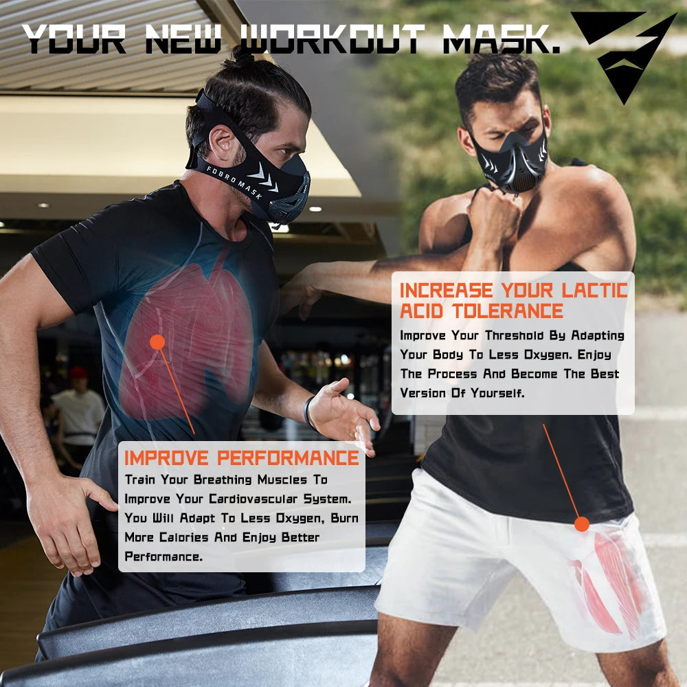 FDBRO Sport MASK Training Running Mask Pro Fitness Gym Workout Altitude Training Conditioning Sports Mask