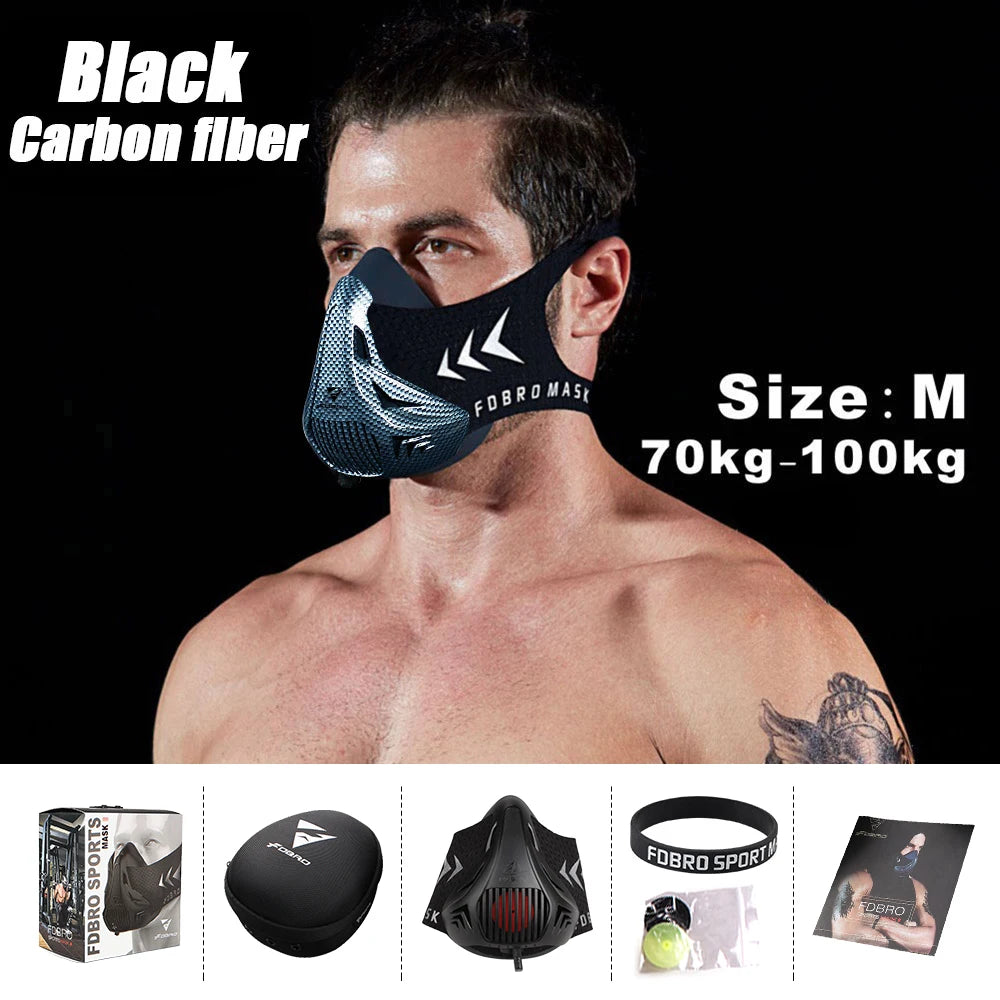 FDBRO Sport MASK Training Running Mask Pro Fitness Gym Workout Altitude Training Conditioning Sports Mask