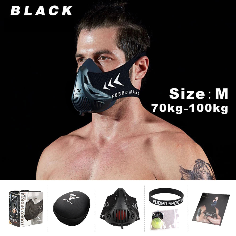 FDBRO Sport MASK Training Running Mask Pro Fitness Gym Workout Altitude Training Conditioning Sports Mask
