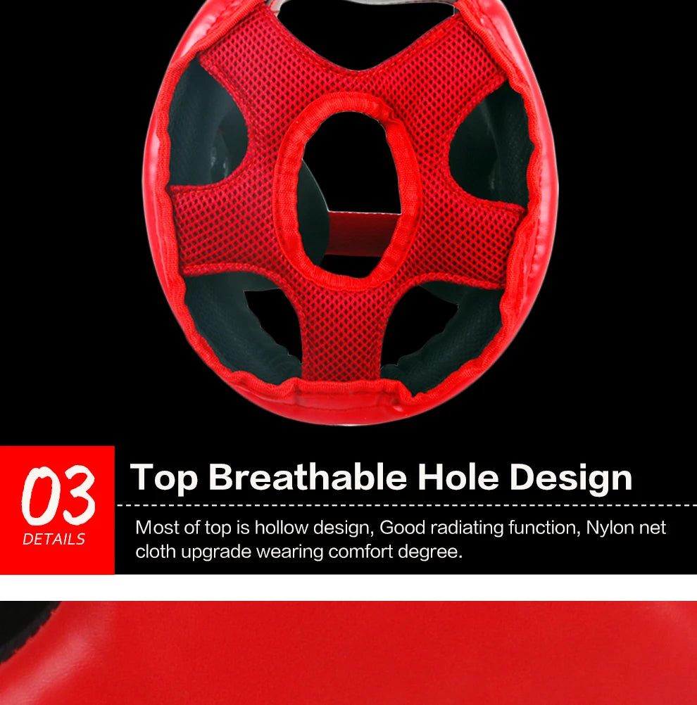 Casque de protection Black Blue Red adult male Female fighting muay thai kick boxing training Protector Guard