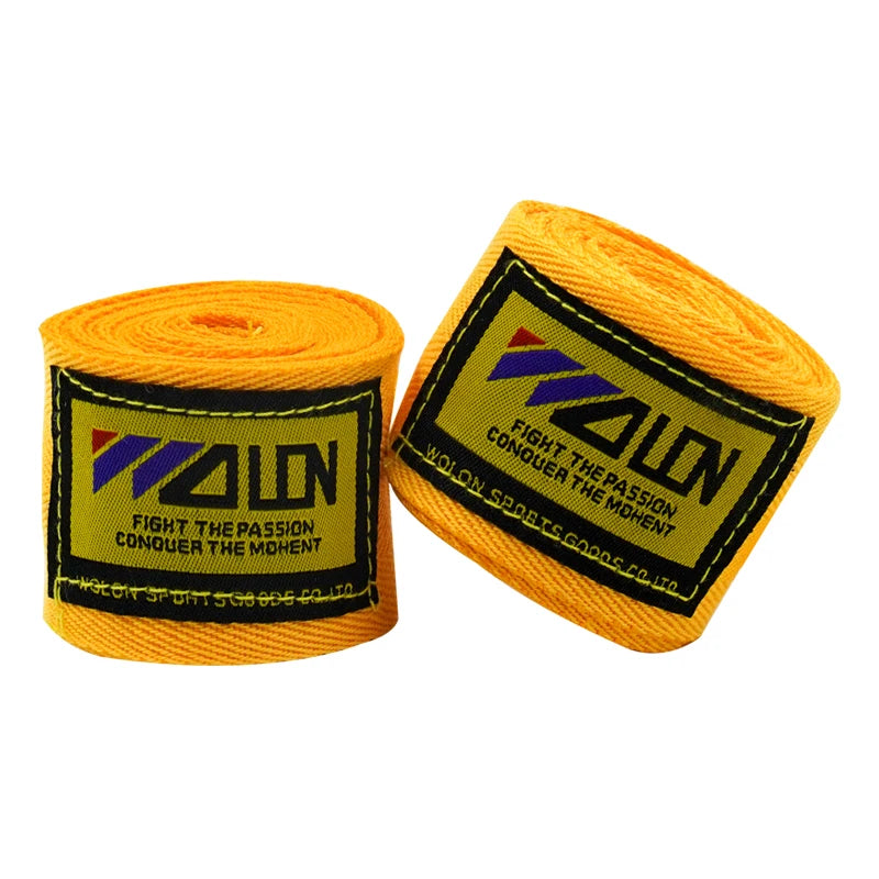 2PCS 1.5/2/3/5M Cotton Boxing Bandage Sports Qualité Strap Sanda Kick Boxing MMA Hand Gloves Protector Bandage