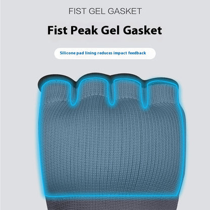 Gants de Boxe Demi-Doigts en Gel – Gants de Protection Rapides avec Bande de Poignet et Tissu Confortable