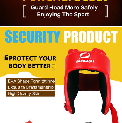 Casque de protection Black Blue Red adult male Female fighting muay thai kick boxing training Protector Guard