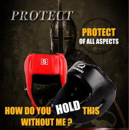 Casque de protection Black Blue Red adult male Female fighting muay thai kick boxing training Protector Guard