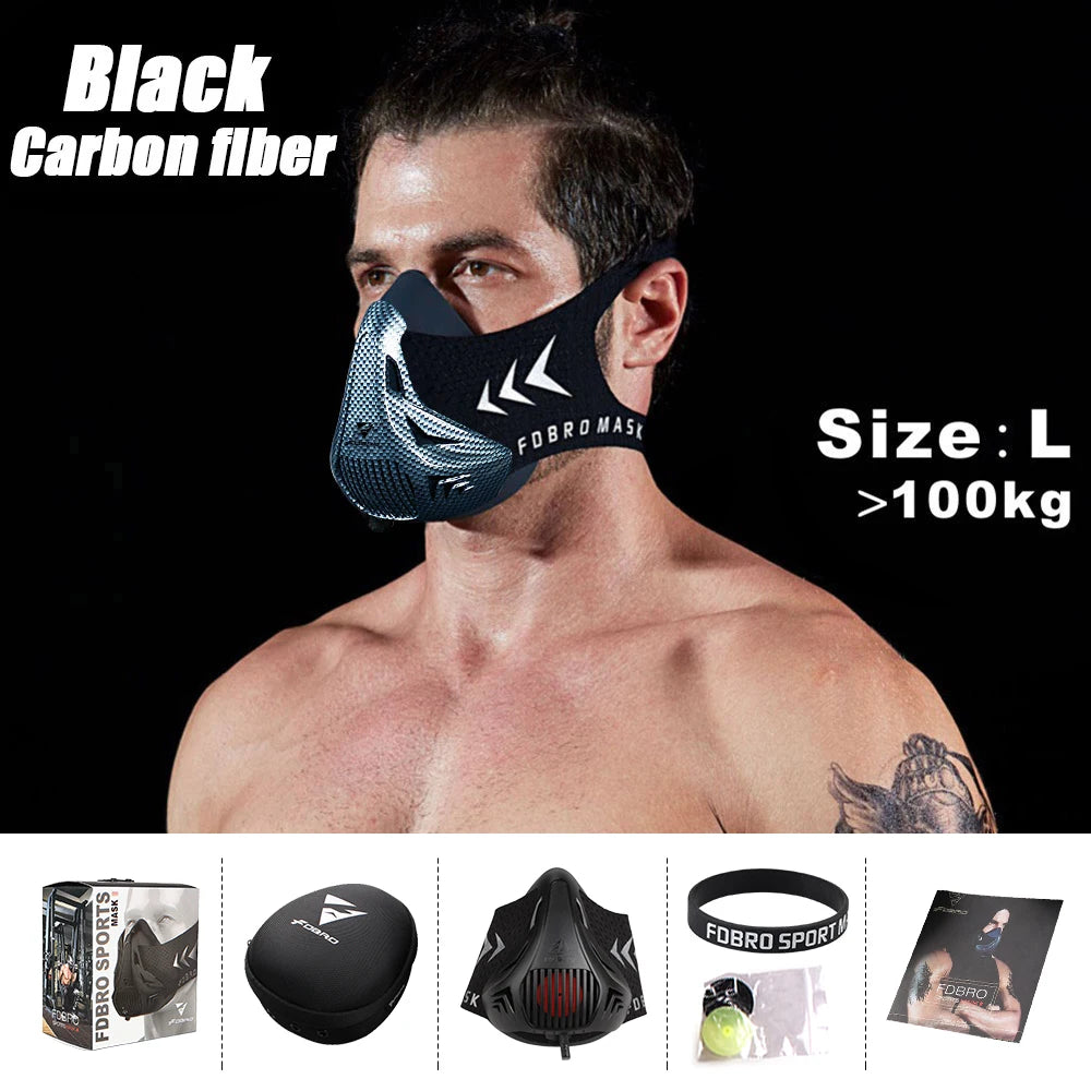 FDBRO Sport MASK Training Running Mask Pro Fitness Gym Workout Altitude Training Conditioning Sports Mask