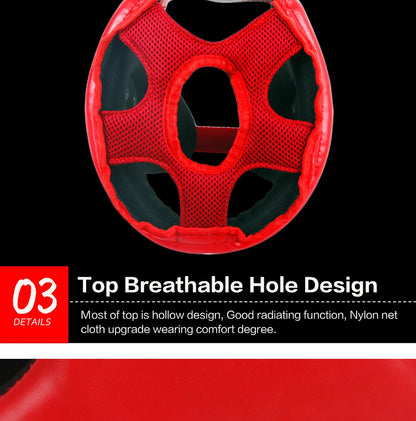 Casque de protection Black Blue Red adult male Female fighting muay thai kick boxing training Protector Guard