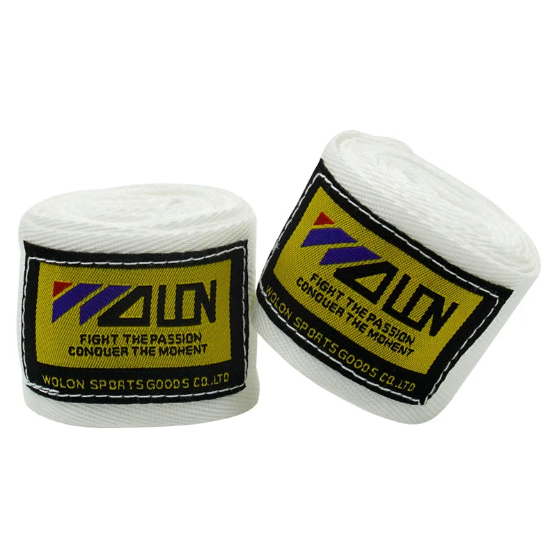 2PCS 1.5/2/3/5M Cotton Boxing Bandage Sports Qualité Strap Sanda Kick Boxing MMA Hand Gloves Protector Bandage