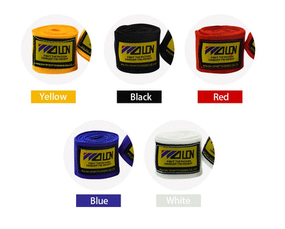 2PCS 1.5/2/3/5M Cotton Boxing Bandage Sports Qualité Strap Sanda Kick Boxing MMA Hand Gloves Protector Bandage
