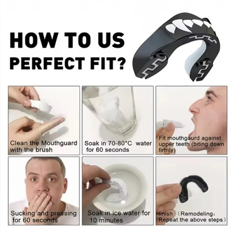 Protege dents Boxing Protection Mma Fighting Mouth Guard Children Rugby Fight Training Braces