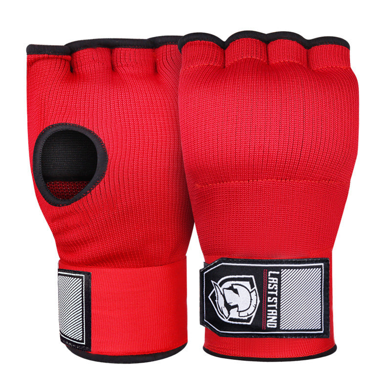 Gants de Boxe Demi-Doigts en Gel – Gants de Protection Rapides avec Bande de Poignet et Tissu Confortable