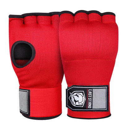 Gants de Boxe Demi-Doigts en Gel – Gants de Protection Rapides avec Bande de Poignet et Tissu Confortable