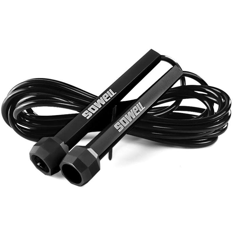 Corde à Sauter de Fitness et CrossFit – Corde de Vitesse Ajustable pour Entraînement et Boxe – Rouge & Noir