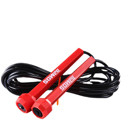 Corde à Sauter de Fitness et CrossFit – Corde de Vitesse Ajustable pour Entraînement et Boxe – Rouge & Noir